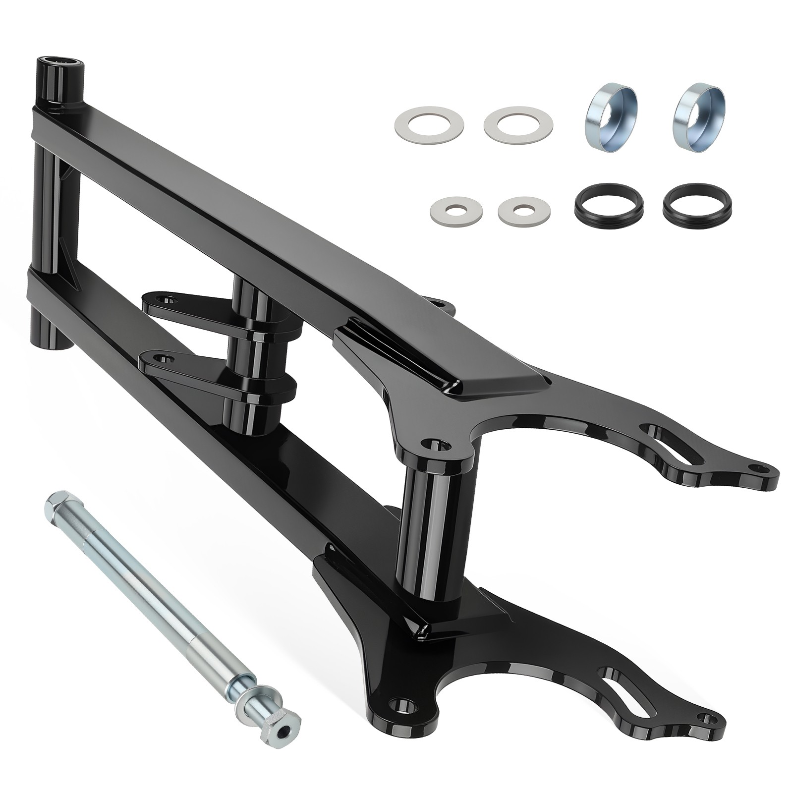 +6" Extended Chrome Black Rear Swing Arm For Yamaha Banshee 350 YFZ350 1987-2006