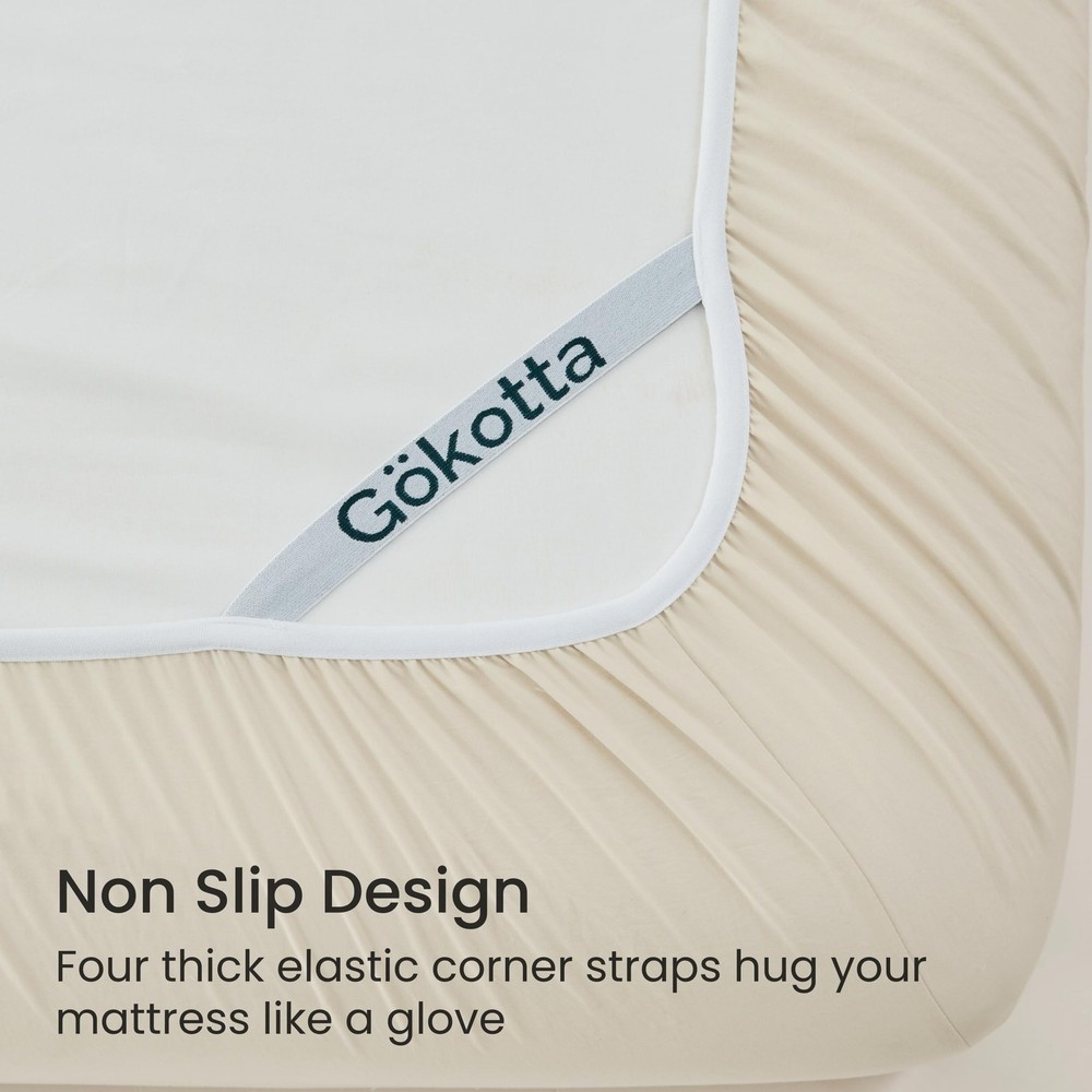 GOKOTTA Full Size Fitted Sheet Breathable Microfiber Deep Pocket Elastic Corner