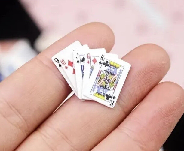 Super Mini Playing Cards Miniature Tiny Poker Deck  Christmas Stocking Stuffer!