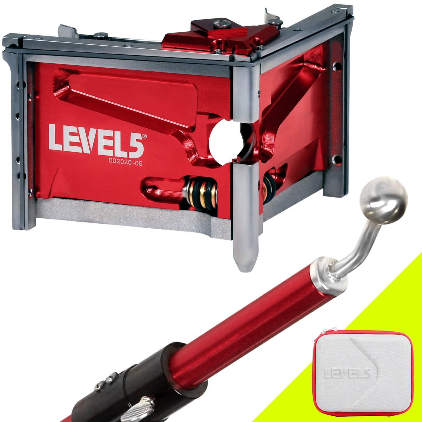 LEVEL5 Drywall Tools - 3.5" Corner Finisher (Angle Head) + 54" Handle | 4-534