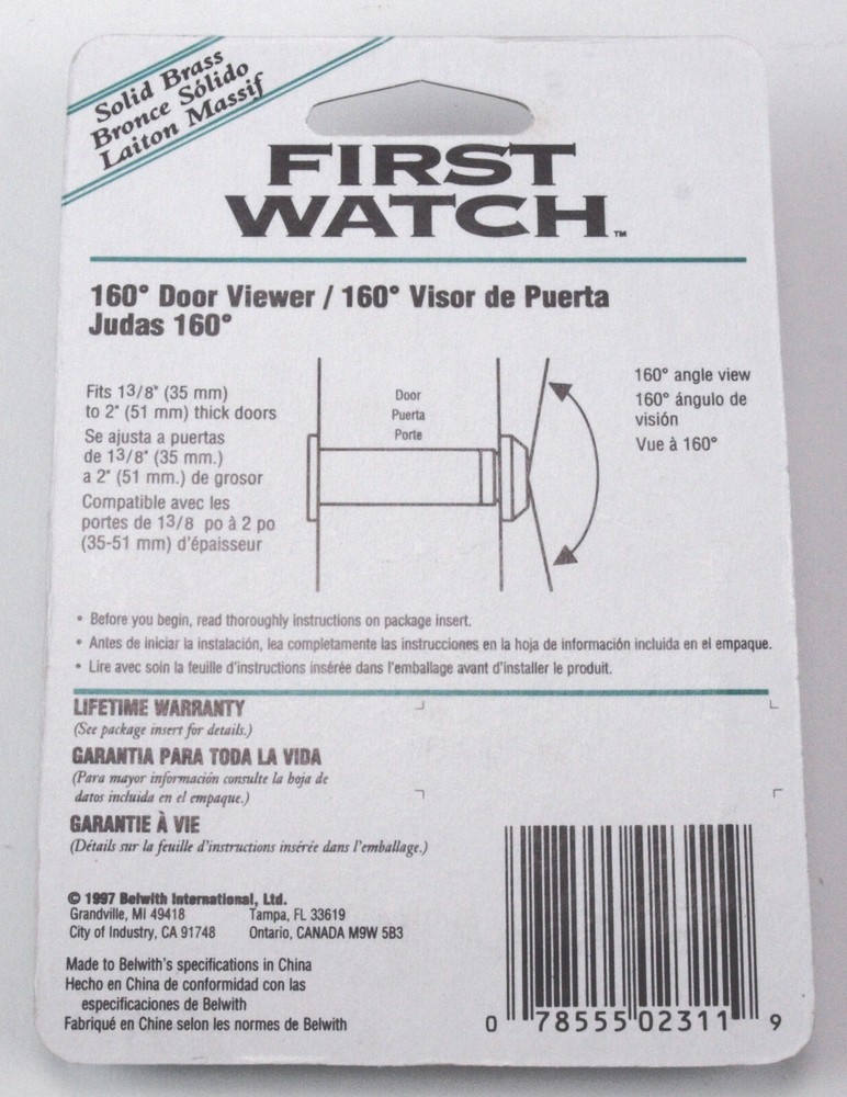 First Watch 160 Degree Door Viewer