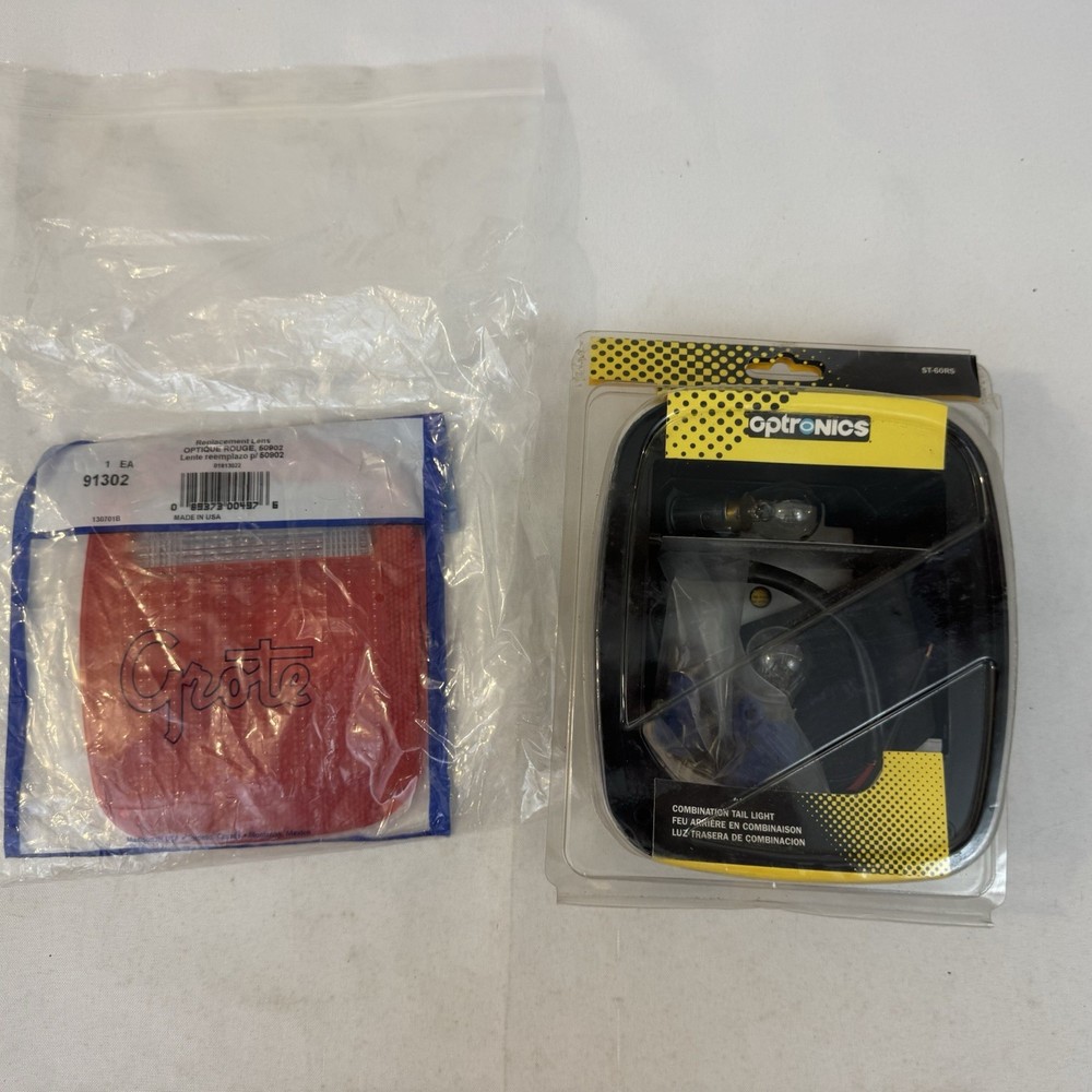 Optronics ST60RS Red Tail Light Universal Mount With Red Grote Lens Fast Ship