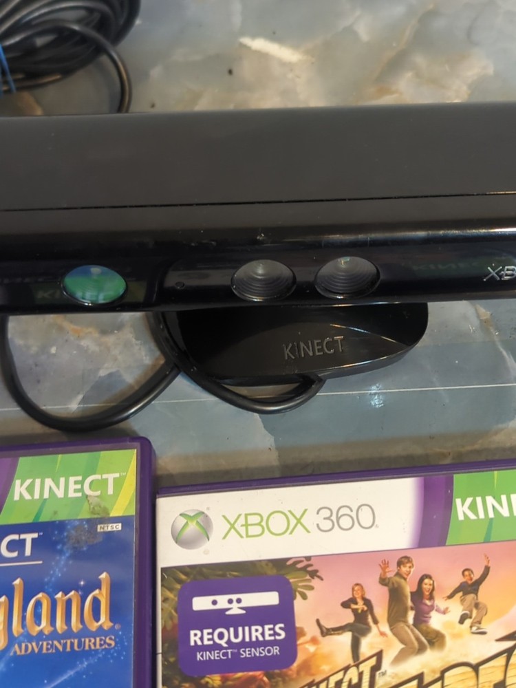 Microsoft Xbox 360 Kinect Sensor + Disneyland & Adventures Game Bundle
