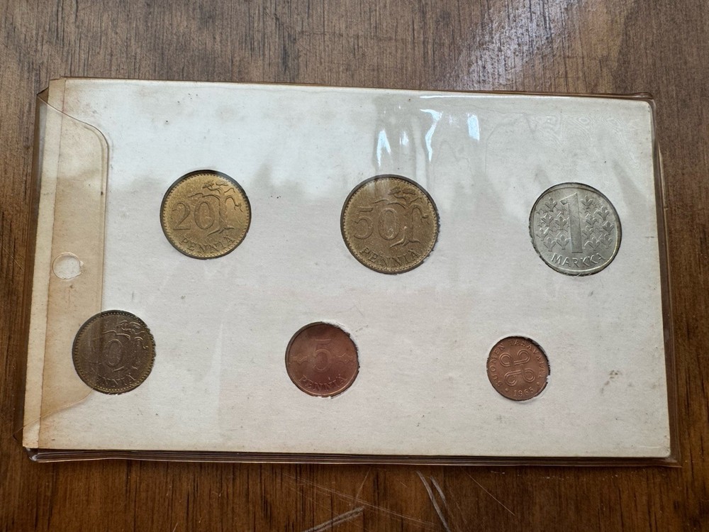 Finland 6 Coin Modern Uncirculated Type Set in protective display