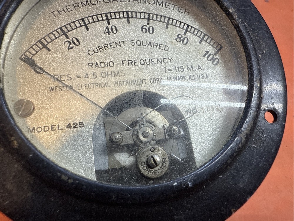 Vintage Weston Thermo-Galvanometer Meter Model 425 - Steampunk!