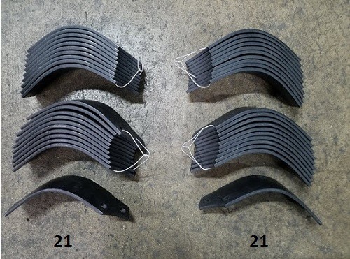 John Deere 665 Tiller LVU14877 & LVU14879 Set of 42 (21 LH 21 RH)