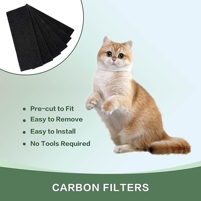 Cat Litter Box Replacement Filter Activated Charcoal Deodorizing Filters Replace