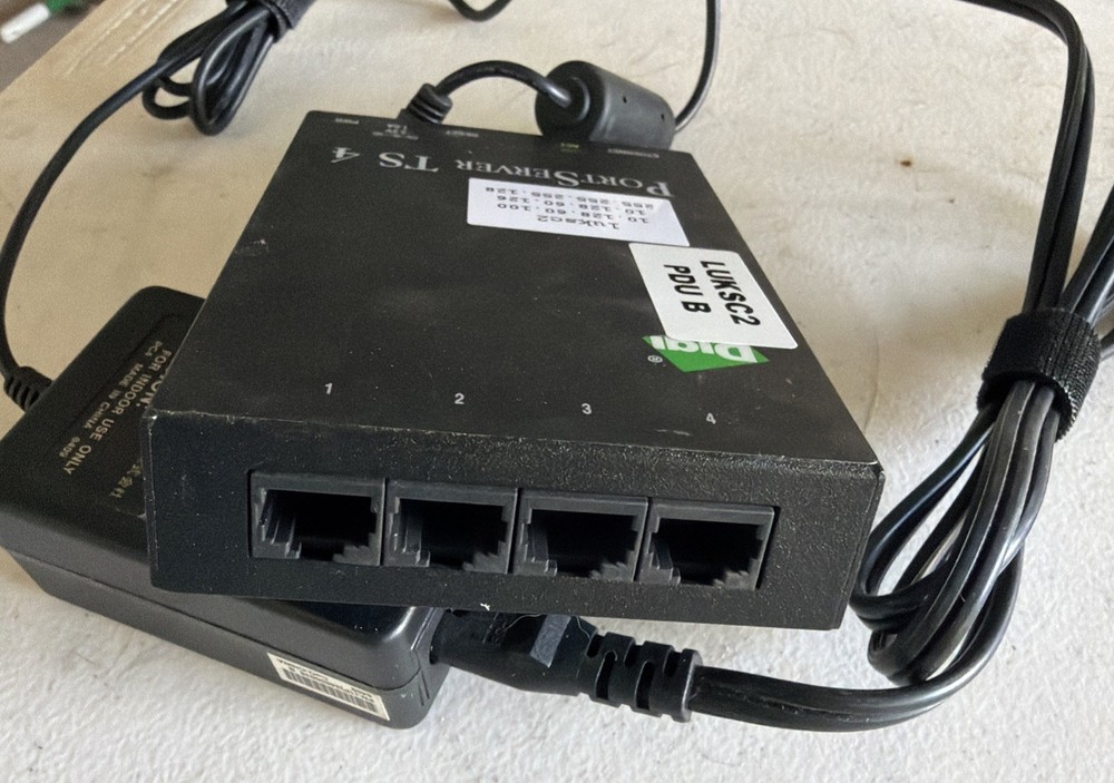Digi PortServer TS 4 Serial Device Server Tested Working w/ AC Power Adapter