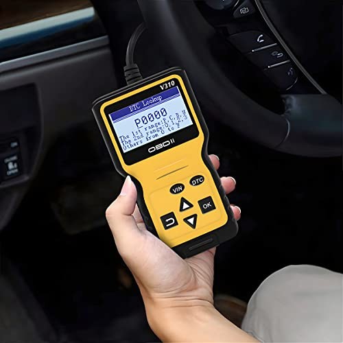 OBD2 Scanner Code Reader for Car Check Engine, CAN Diagnostic Tool, Yellow
