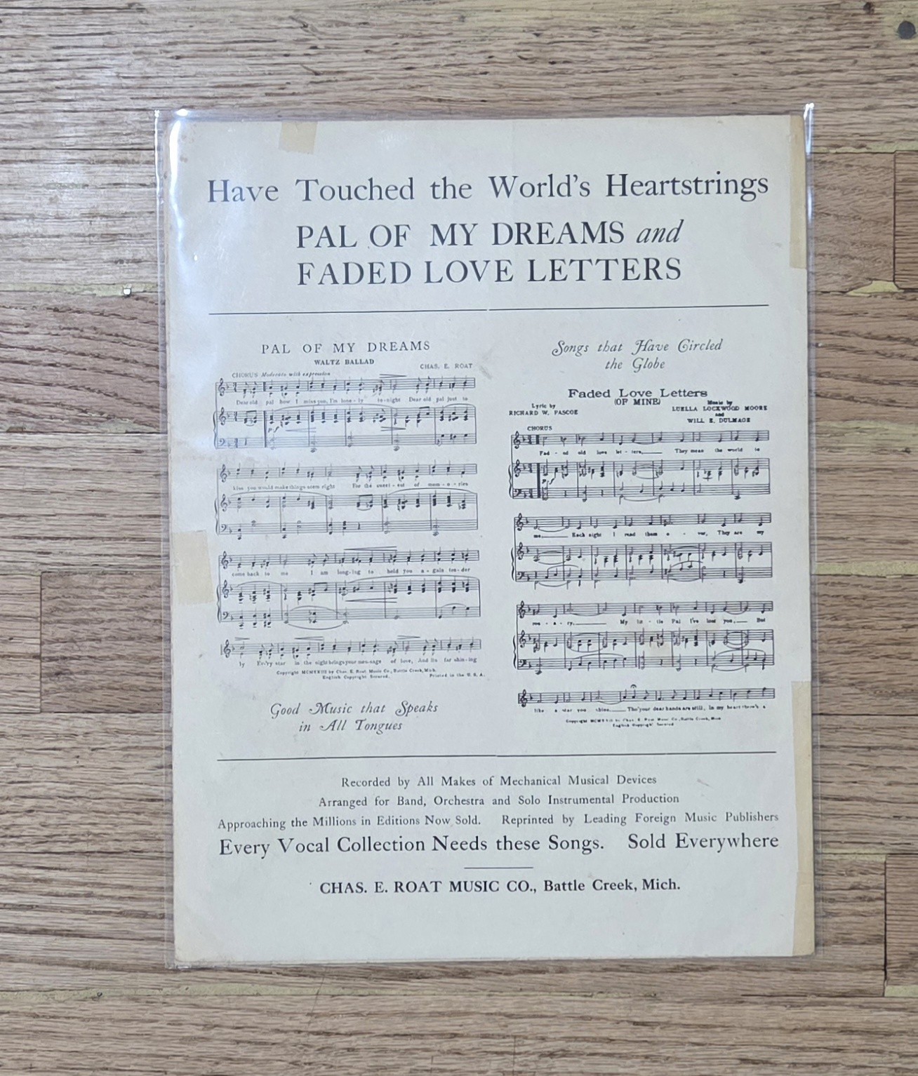 (8) Vintage Music Sheets Lot