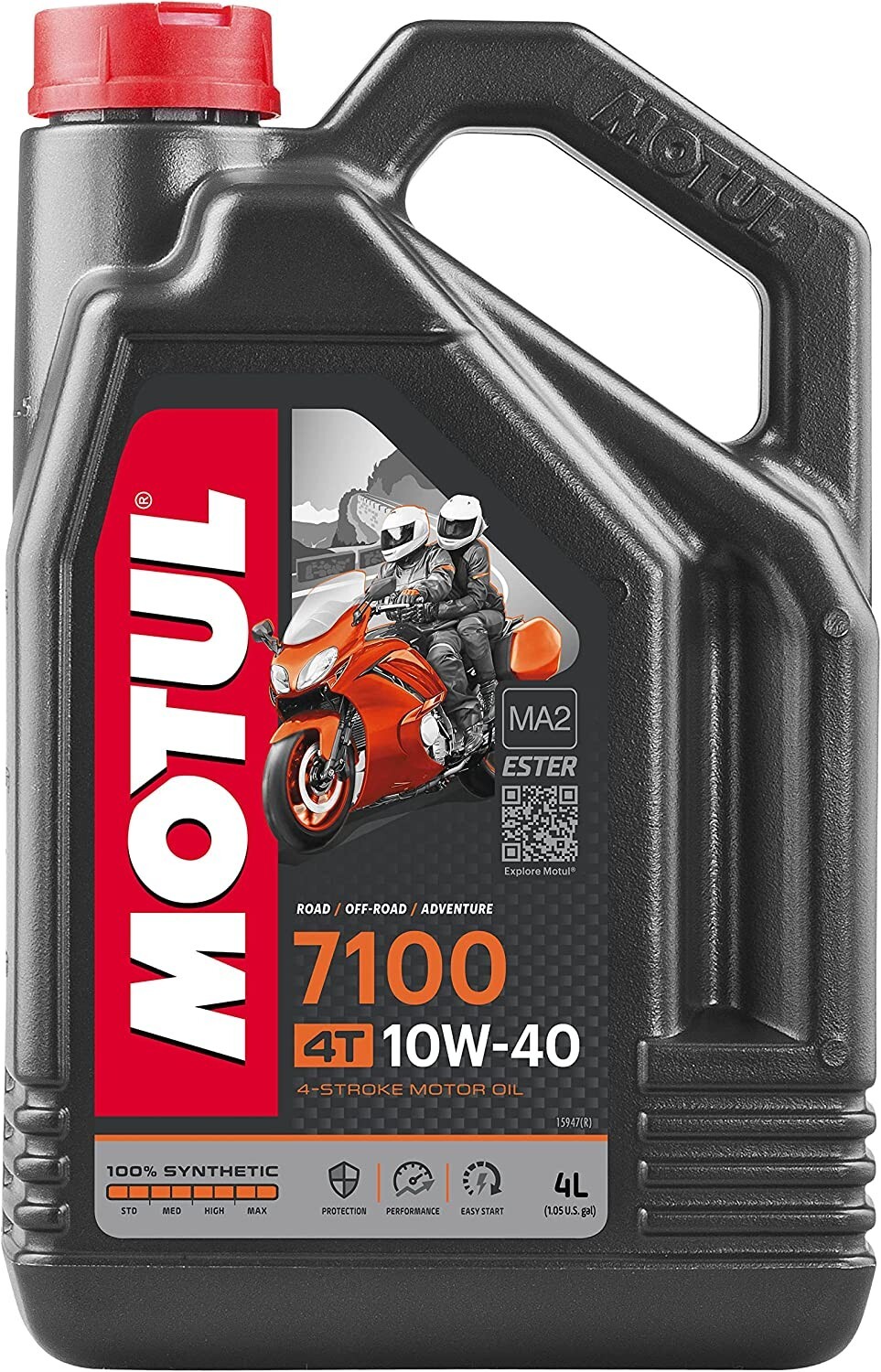 Motul 7100 4T 10W-40 Synthetic Oil 4 Liters (104092)
