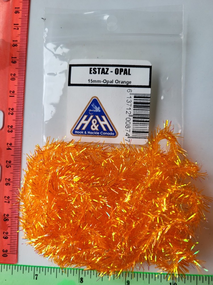 ESTAZ  15mm Chenille    " Opal Orange "   give extra flash