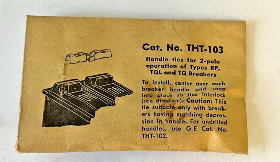 GENERAL ELECTRIC THT-103 HANDLE TIES 2POLE