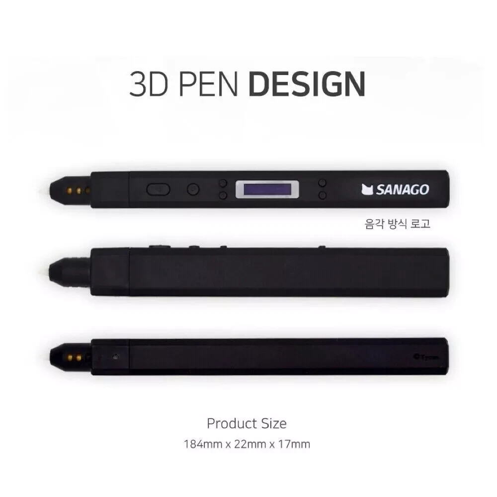 SANAGO Premium 3D Pen Set/New/3-Type Replaceable Module/Korean Artists