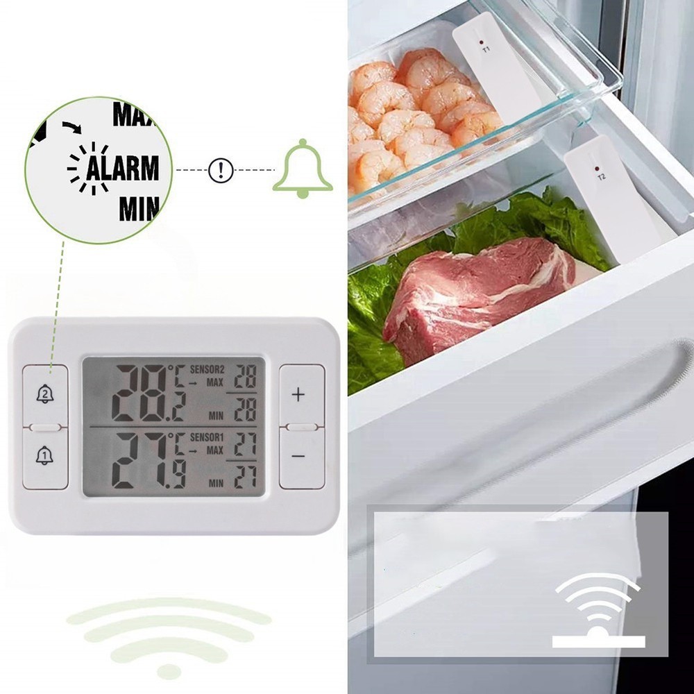 Dual Sensor Wireless Thermometer for Indoor and Outdoor Temperature Display