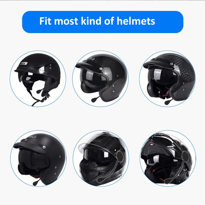 Wireless Earbuds for Helmet Motorcycle Bicycle Ski/Racing Intercom Microphone US