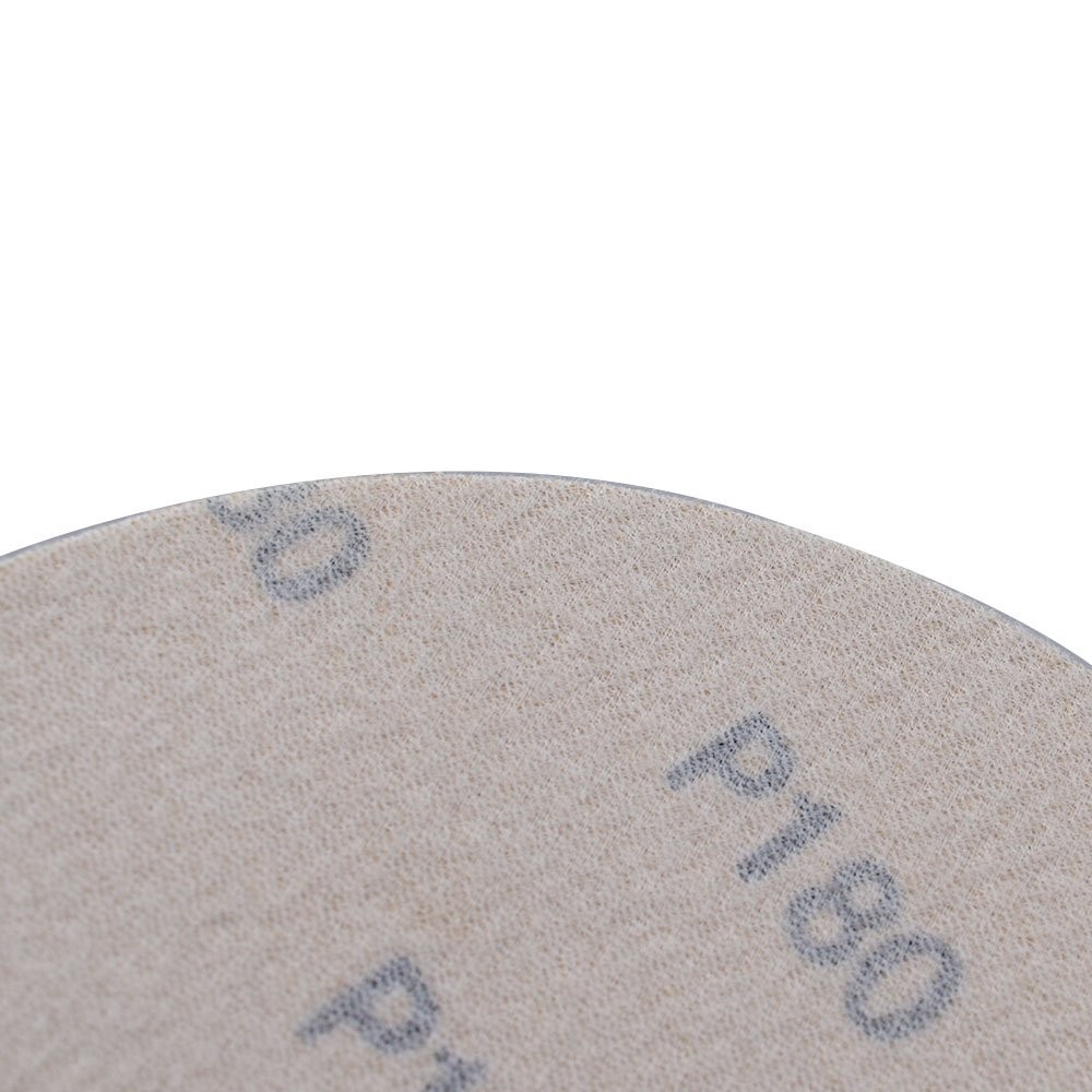 100 Pack 6" High Quality 180 Grit NO-Hole Hook Loop Pads Sanding Disc Flocking