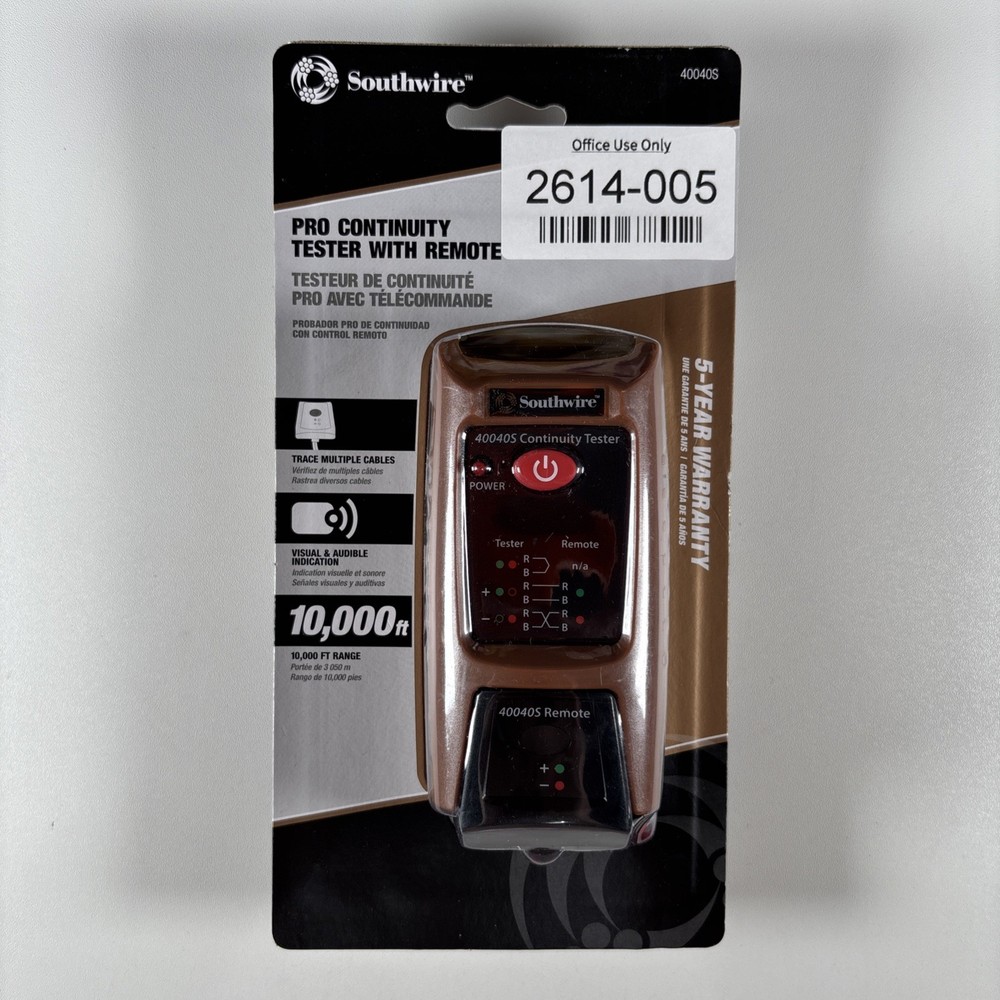 Southwire Pro Continuity Tester With Remote 40040S *NEW*