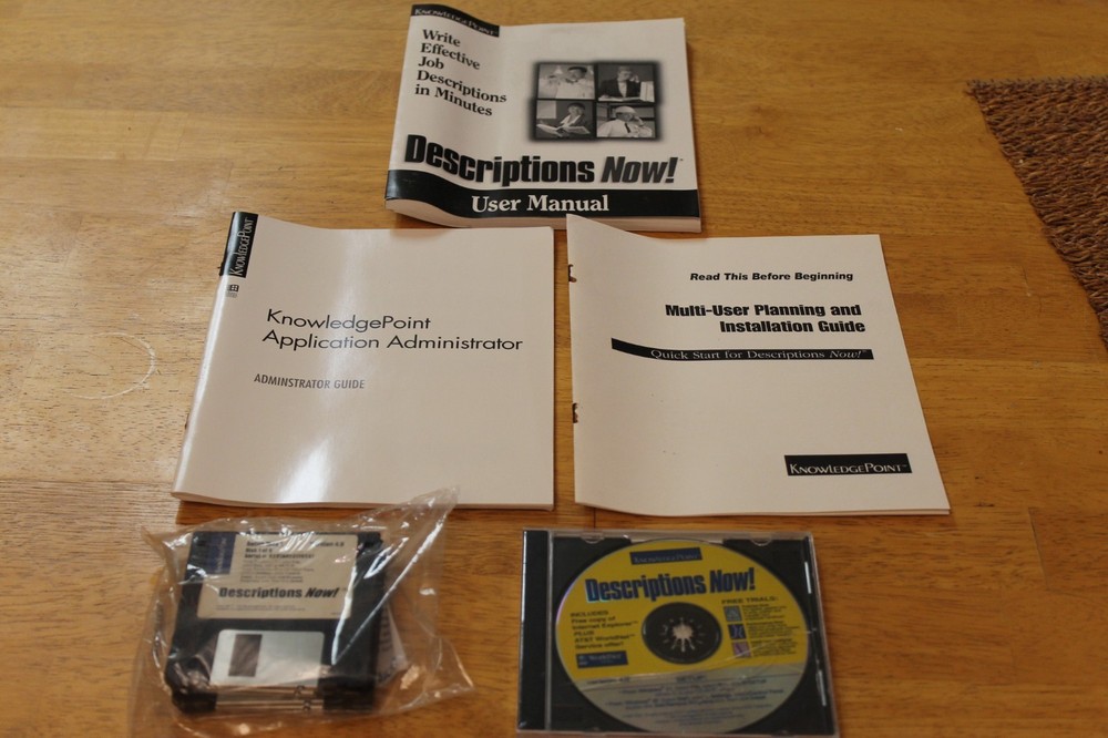 Descriptions Now! 4.0 w/ Manual PC CD Write Effective Job Descriptions !