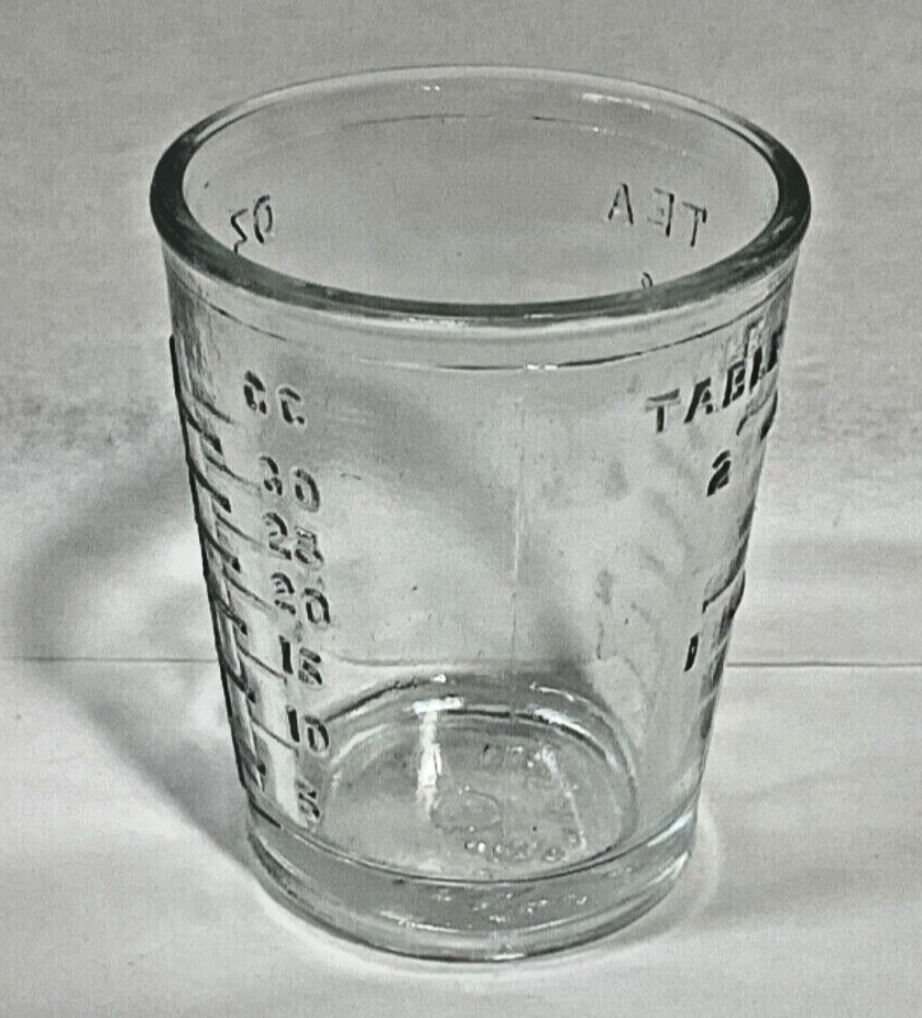 VTG Shot Glass /Medicine measurement cup Made in USA New Old Stock (Sold by ea.)