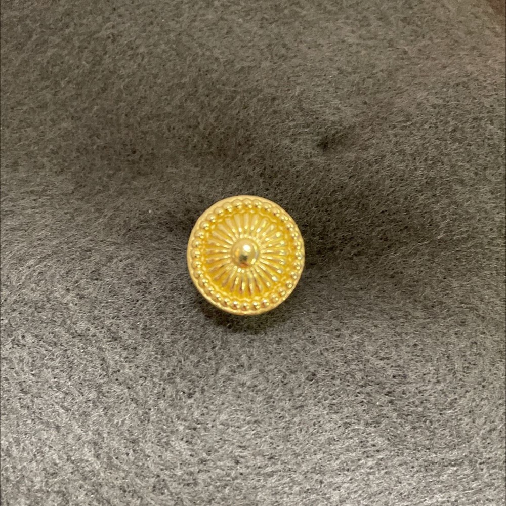 3/4" Small Ornate Knob Brass Plated