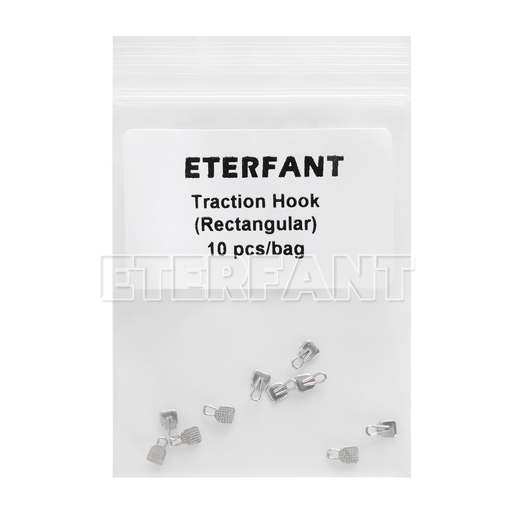 5xETERFANT Dental Orthodontic Lingual Buttons Traction Hook Bondable Rectangular