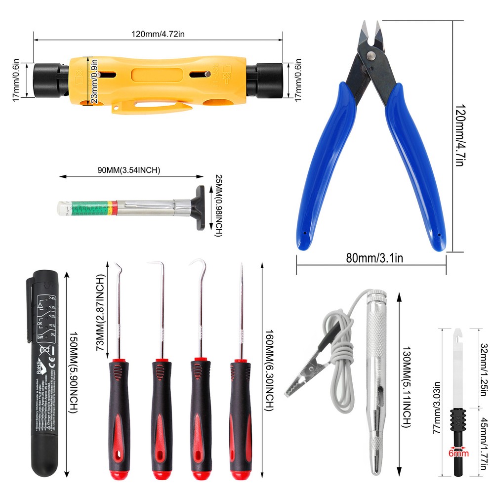 89pcs Wire Extractor Connector Puller Pin Car Terminal Removal Tool Cable Pliers