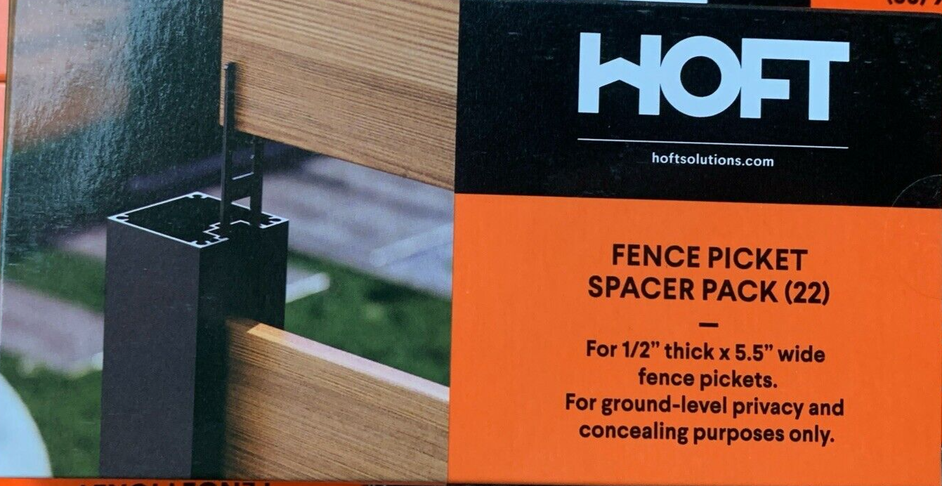 Hoft Fence Picket Spacer For 1/2” x 5.5” Fence Pickets Post Kits (22-Pack)