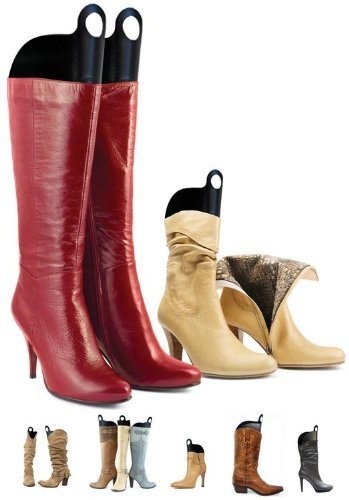 Cedarfresh Boot Shapers, 2 Pairs, Plastic Boot Inserts, Black