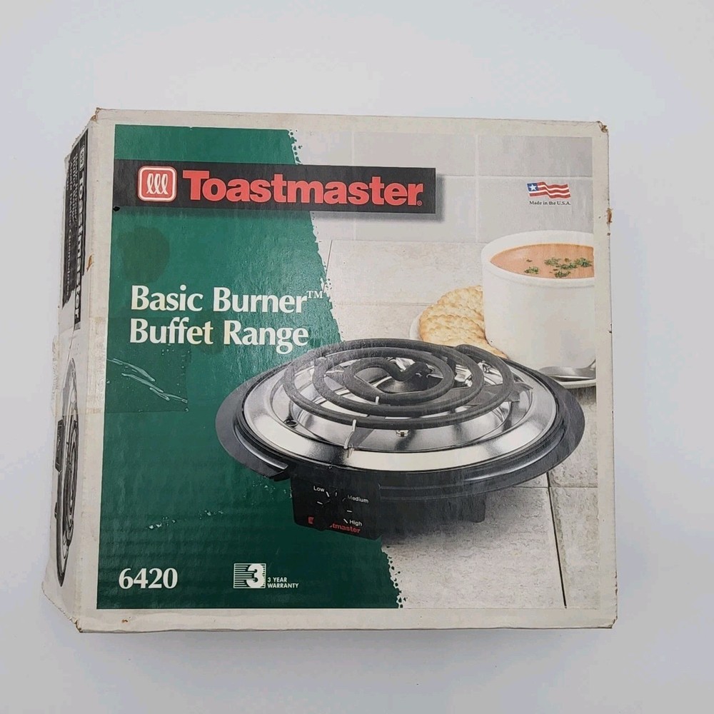 Vintage Toastmaster Basic Burner Buffet Range #6420 Single Electric Stove In Box