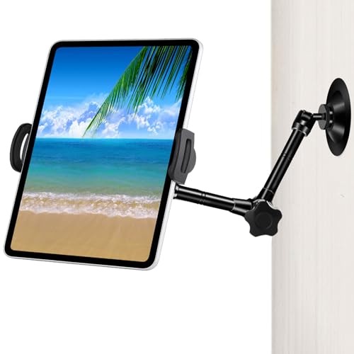 Drill Base Tablet Wall Mount Holder for 7"~12.9" iPad/Galaxy Tabs/Google