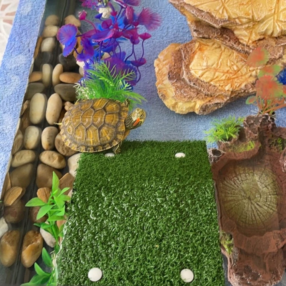 Lawn Turtle Basking Platform Turtle Resting Basking Platform, Simulation4358