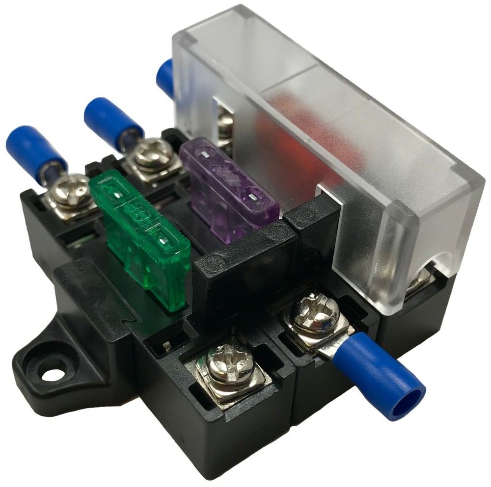 (3) 40 Amp Stack-able In-line Fuse Panel Distribution Block ATO/ATC & ATM/MIN