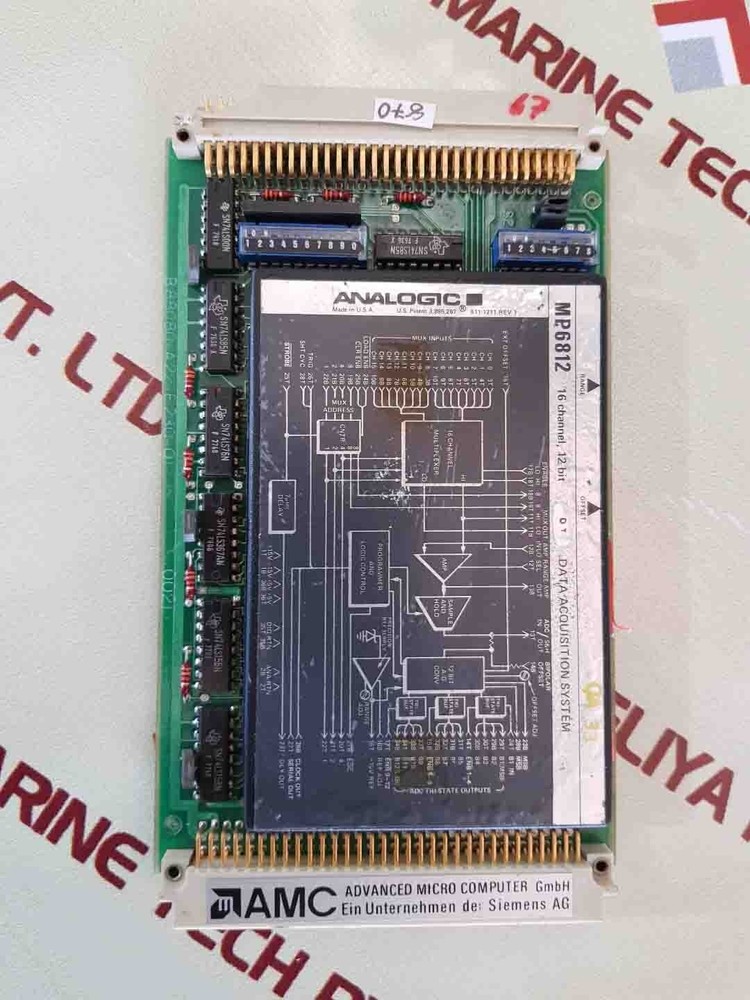 Amc c61451-a89-c11-3 Module With Analogic Data Acquisition System Mp6812