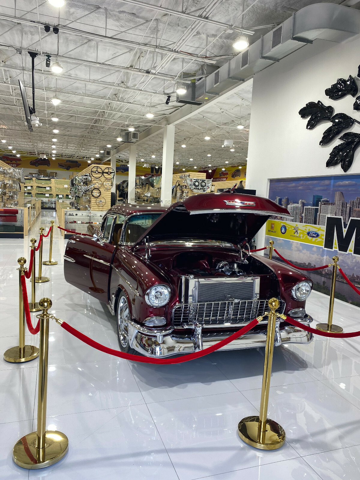 POLISHED STAINLESS STEEL GRILLE ASSEMBLY FITS 1955 CHEVY