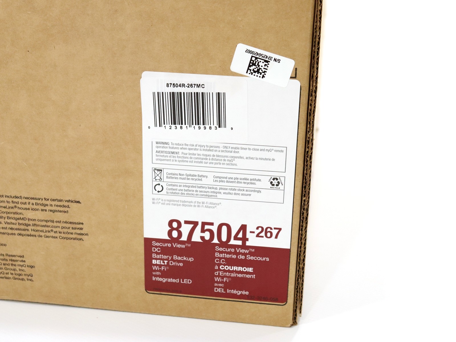 LiftMaster 87504-267 Secure View Ultra-Quiet Belt Drive Garage Opener w/ Camera