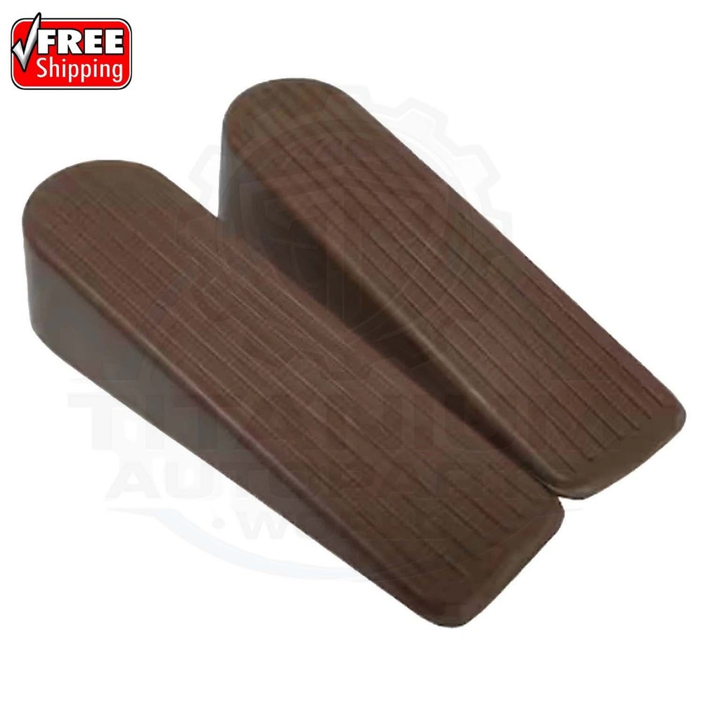 Brown Rubber Door Stops (2 Pack)