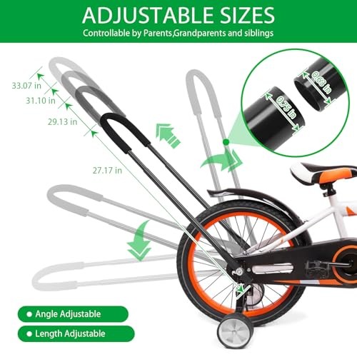 Upgrade Bike Training Handle - Extended Multi-Position Adjustable 27"-33"