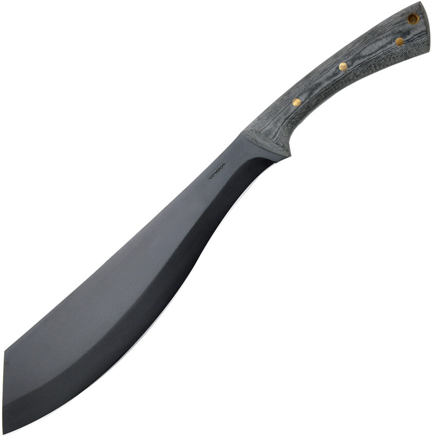 Condor Warlock Black High Carbon Steel Fixed Blade Gray Machete 253125HC