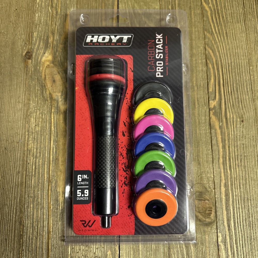 NEW Hoyt Carbon Pro Stack Bow Stabilizer Black 6" and 5.9 oz ProStack