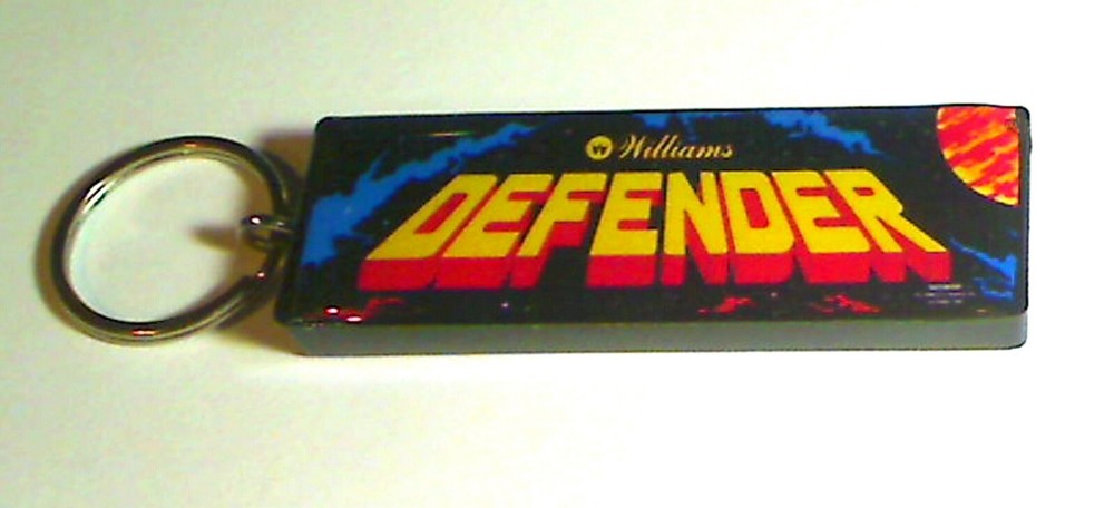 Defender  Arcade Marquee Coin Door accessory Keychain