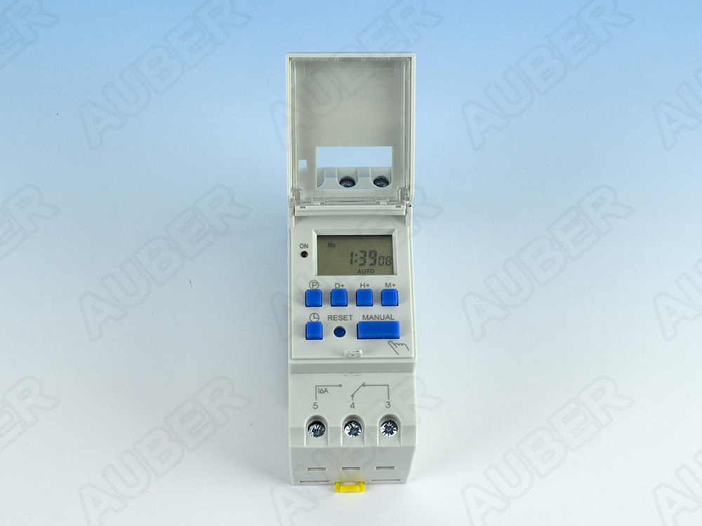 DIN Rail Mounted Programmable Timer Switch, 12V AC/DC, US Seller