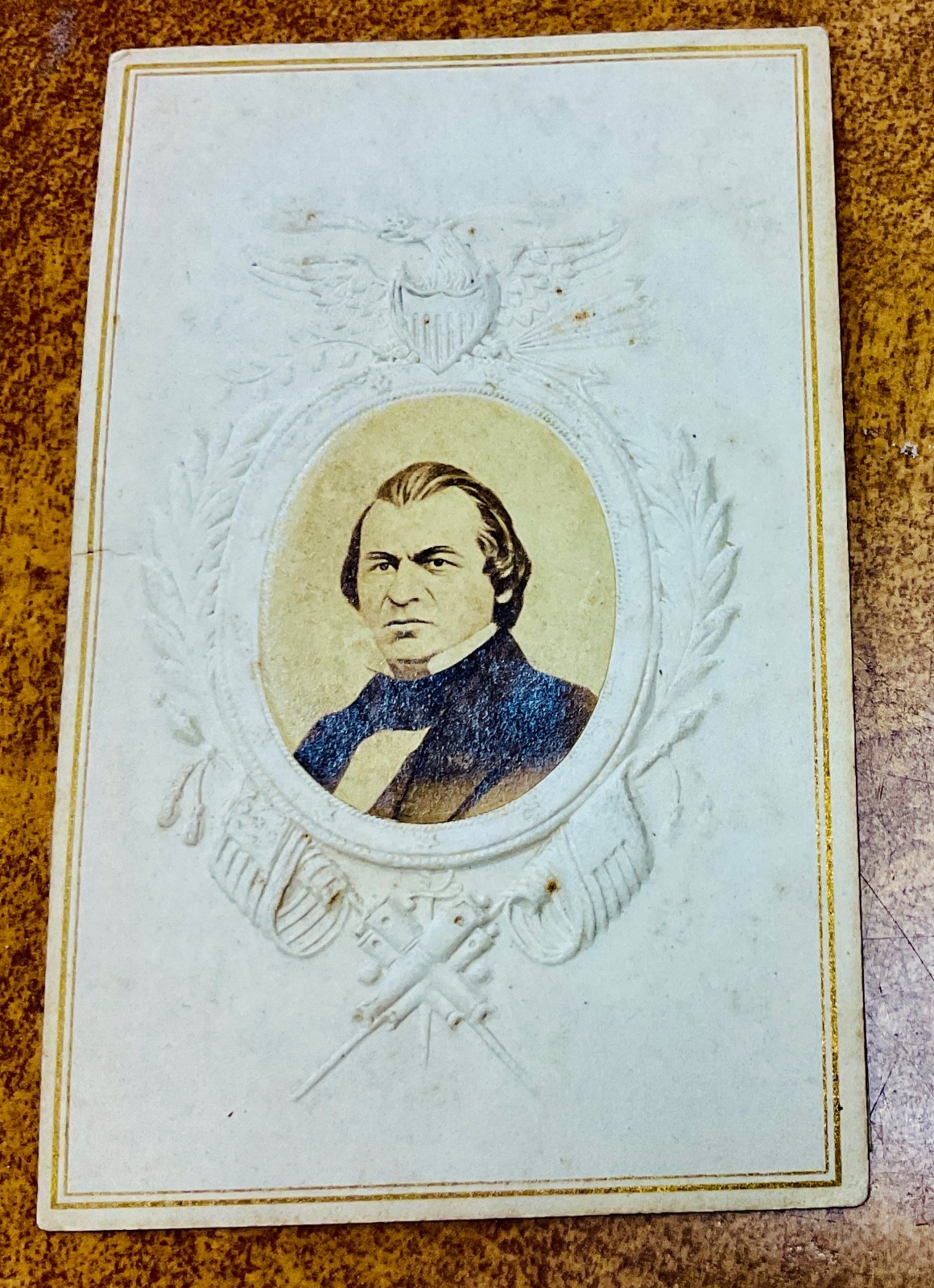 1865  President Andrew Johnson CDV ,  R11C  stamp F. Heimbach Allentown PA.