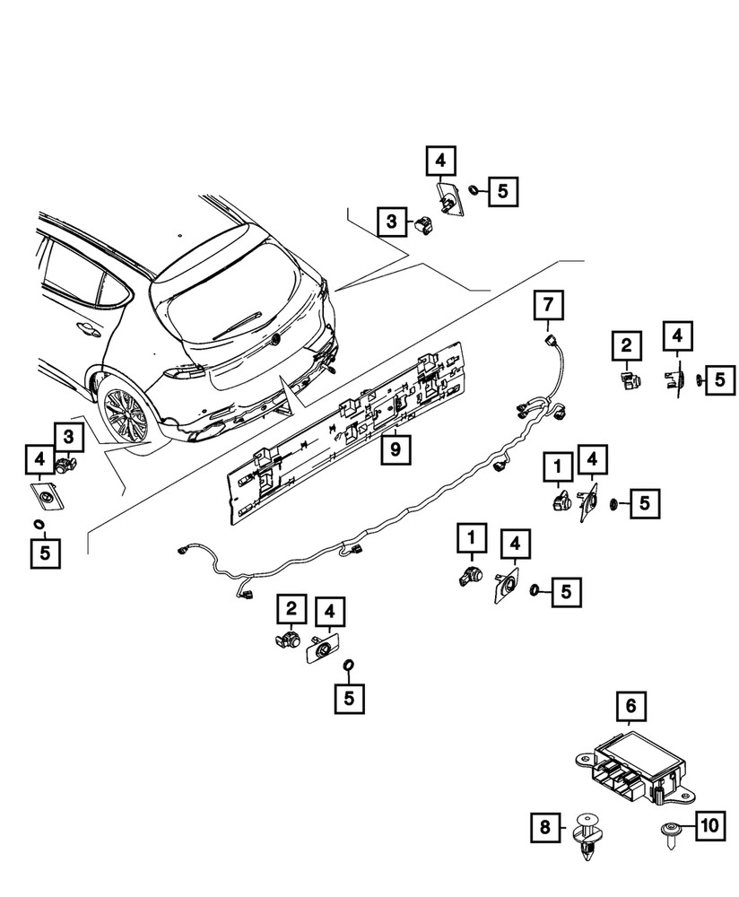 Genuine Mopar Park Assist Module 68619473AA