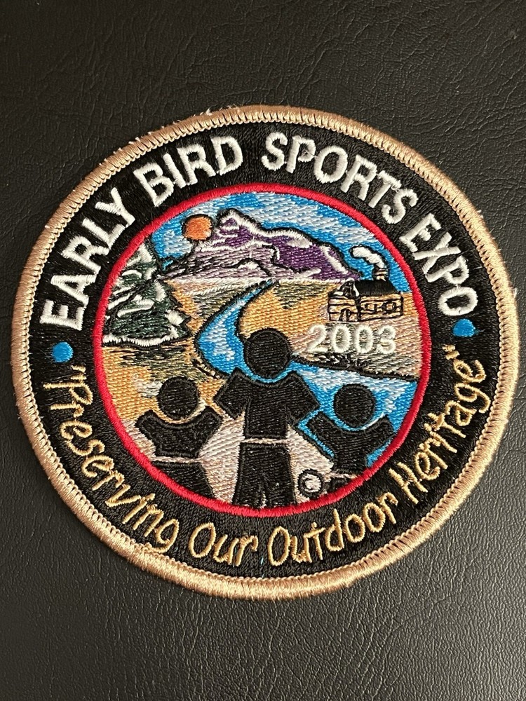 RARE 2003 EARLY BIRD SPORTS EXPO PATCH 4" DIAMETER