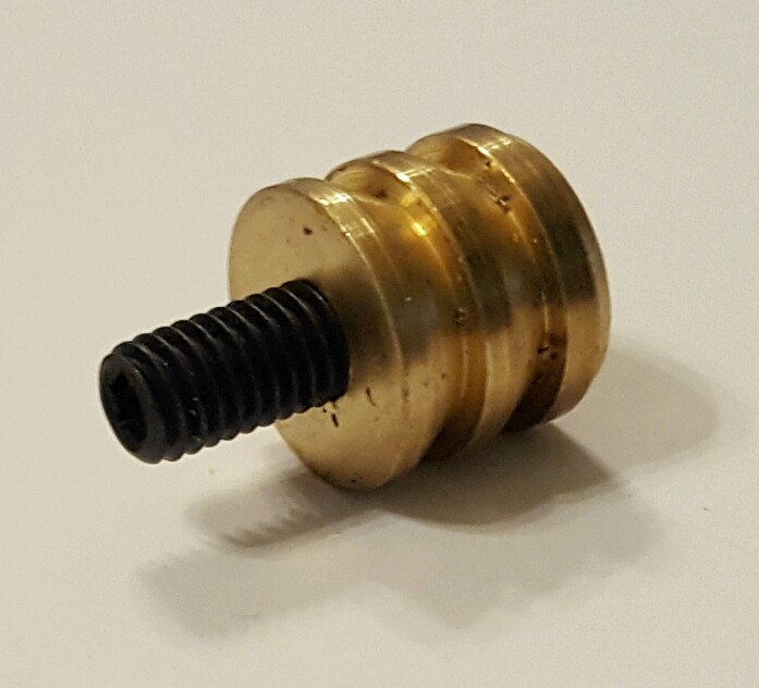 Grip Button Jag .45 Caliber 10x32 Thread Brass Muzzleloader