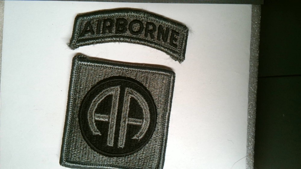 MILITARY PATCH SET HOOK AND LOOP ACU DIGITAL 82ND AIRBORNE DIVISION WITH TAB