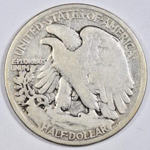 1919-S WALKING LIBERTY HALF DOLLAR ~ SOLID FINE!