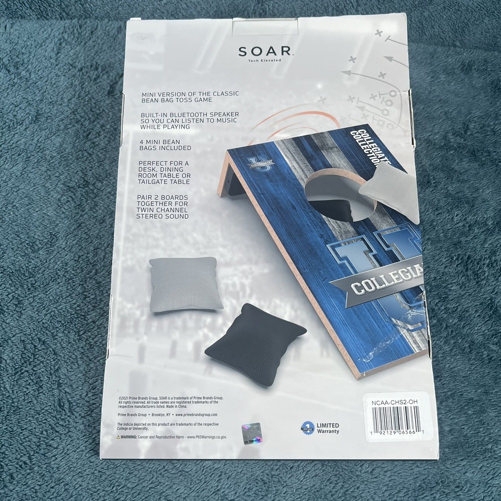 Ohio State University Tabletop Cornhole Game & Bluetooth Speaker New