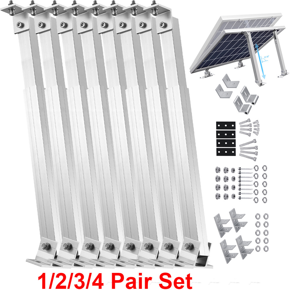 Adjustable Solar Panel Tilt Mounts Brackets Alumimum Mounting Rack Bracket Set